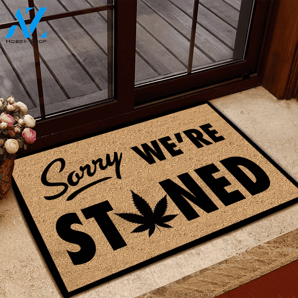 Weed Doormat We're Stoned | Welcome Mat | House Warming Gift