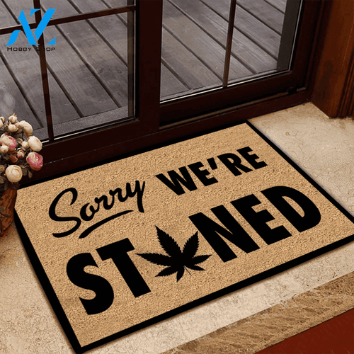 Weed Doormat We're Stoned | Welcome Mat | House Warming Gift