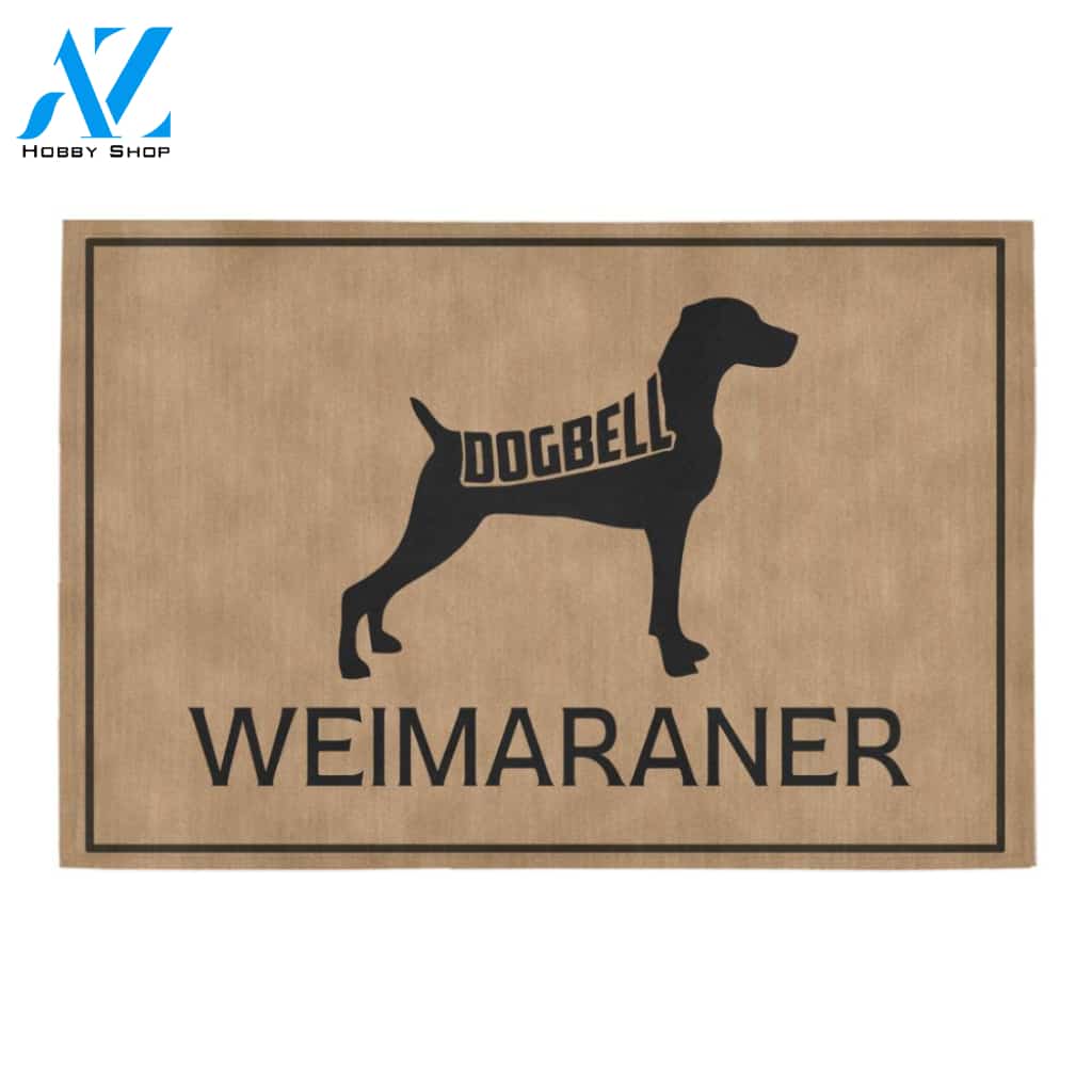Weimaraner Dogbell Doormat Indoor And Outdoor Mat Entrance Rug Sweet Home Decor Housewarming Gift Gift For Friend Family Stem Feminist