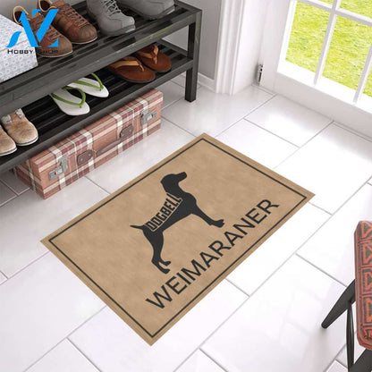 Weimaraner Dogbell Doormat Indoor And Outdoor Mat Entrance Rug Sweet Home Decor Housewarming Gift Gift For Friend Family Stem Feminist