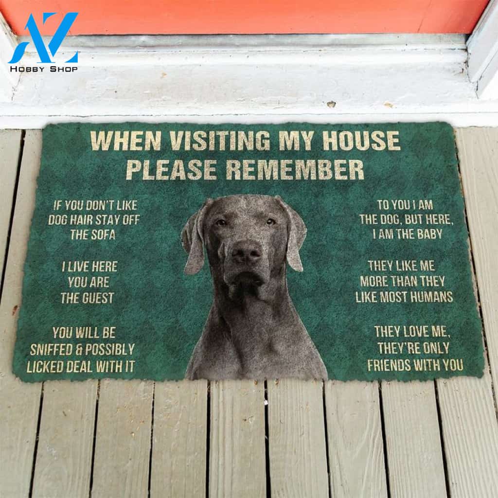 Weimaraner funny doormat
