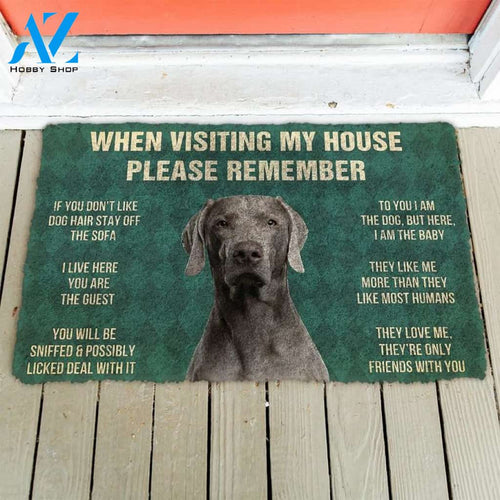 Weimaraner funny doormat