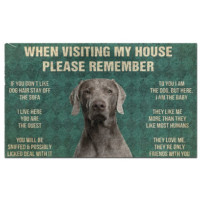 Weimaraner's Rules Doormat