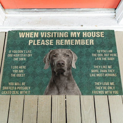 Weimaraner's Rules Doormat
