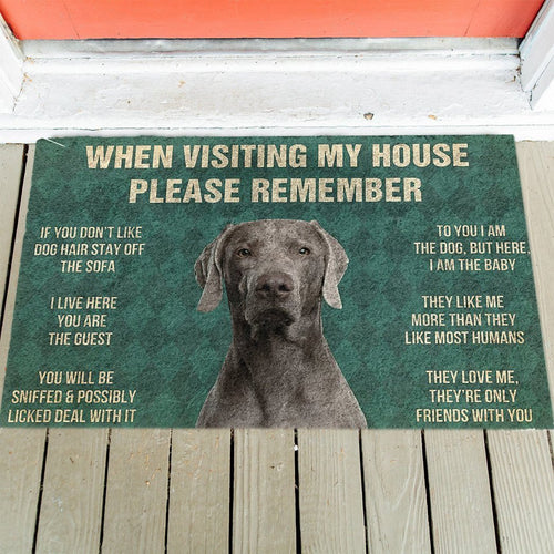 Weimaraner's Rules Doormat