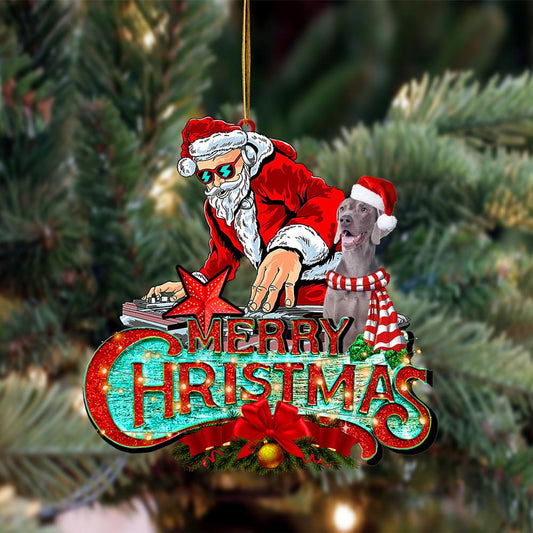 Weimaraner-Christmas Rock Two Sided Ornament