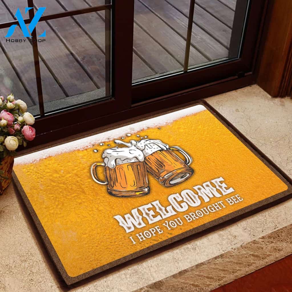 Welcome Amazing Beer Indoor And Outdoor Doormat Welcome Mat Housewarming Gift Home Decor Funny Doormat Gift Idea