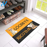 Welcome And Goodbye Cutie Corgi Doormat Indoor And Outdoor Mat Entrance Rug Sweet Home Decor Housewarming Gift Gift For Friend Family Stem Feminist