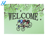 Welcome Bicycle Racing Doormat Indoor and Outdoor Mat Entrance Rug Housewarming Gift Sweet Home Decor Gift Gift for Cycling Lovers Sport Lovers