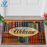 Welcome Books Doormat Welcome Mat Housewarming Gift Home Decor Funny Doormat Gift For Book Lovers Gift For Friend Birthday Gift