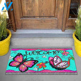 Welcome Butterfly Doormat Welcome Mat Housewarming Gift Home Decor Funny Doormat Gift For Butterfly Lovers Gift For Friend Birthday Gift