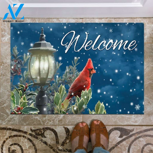 Welcome Cardinal Bird Indoor And Outdoor Doormat Welcome Mat Housewarming Gift Home Decor Funny Doormat Gift For Cardinal Bird Lovers Gift For Friend Gift For Christmas