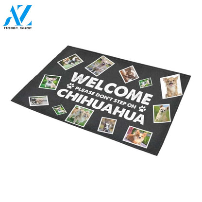 Welcome Chihuahua Pictures Doormat Indoor And Outdoor Mat Entrance Rug Sweet Home Decor Housewarming Gift Gift For Friend Family Stem Feminist
