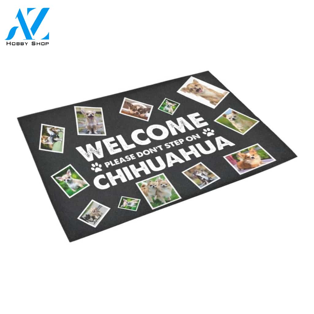 Welcome Chihuahua Pictures Doormat Indoor And Outdoor Mat Entrance Rug Sweet Home Decor Housewarming Gift Gift For Friend Family Stem Feminist