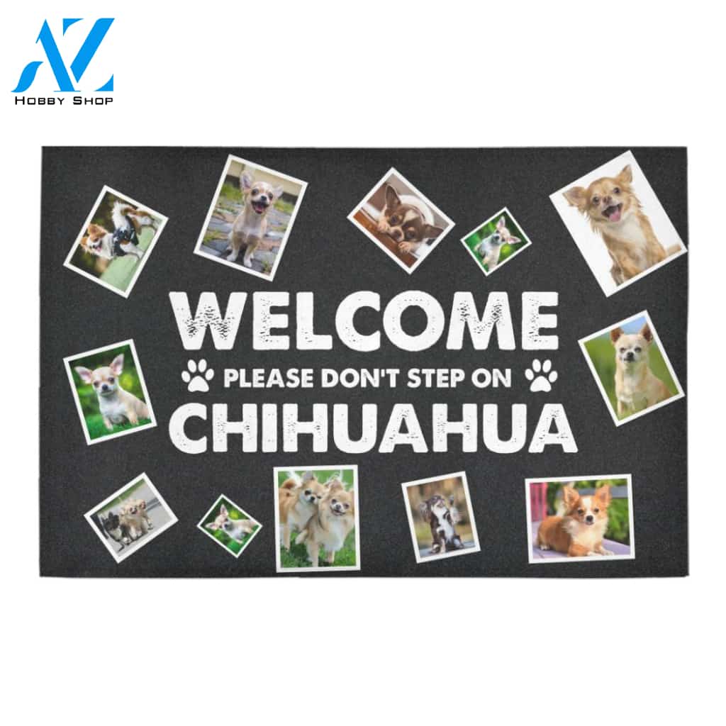 Welcome Chihuahua Pictures Doormat Indoor And Outdoor Mat Entrance Rug Sweet Home Decor Housewarming Gift Gift For Friend Family Stem Feminist