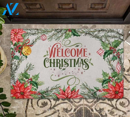 Welcome Christmas Doormat Indoor And Outdoor Mat Entrance Rug Sweet Home Decor Housewarming Gift Gift Friend Family Christmas Holiday