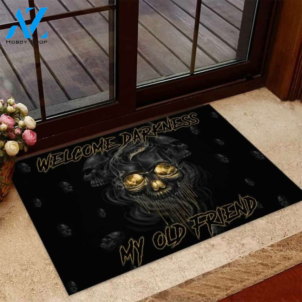 Welcome Darkness Skull Doormat