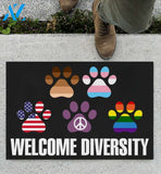Welcome Diversity Doormat Welcome Mat House Warming Gift Home Decor Funny Doormat Gift Idea