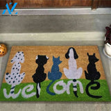 Welcome Dog Coir Pattern Print Doormat | Welcome Mat | House Warming Gift