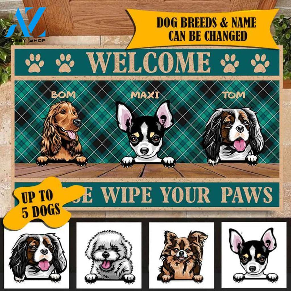 Welcome Dogs Personalized Doormat - DM008PS | Welcome Mat | House Warming Gift