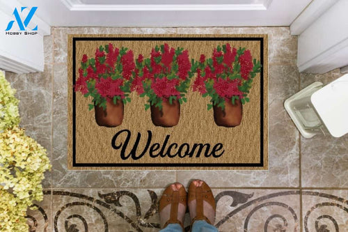 Welcome Doormat Flowers Doormat Welcome Mat Housewarming Gift Home Decor Funny Doormat Best Gift Idea Birthday Gift