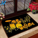 Welcome Drums Doormat Welcome Mat Housewarming Gift Home Decor Funny Doormat Gift Idea For Drummer Gift For Friend
