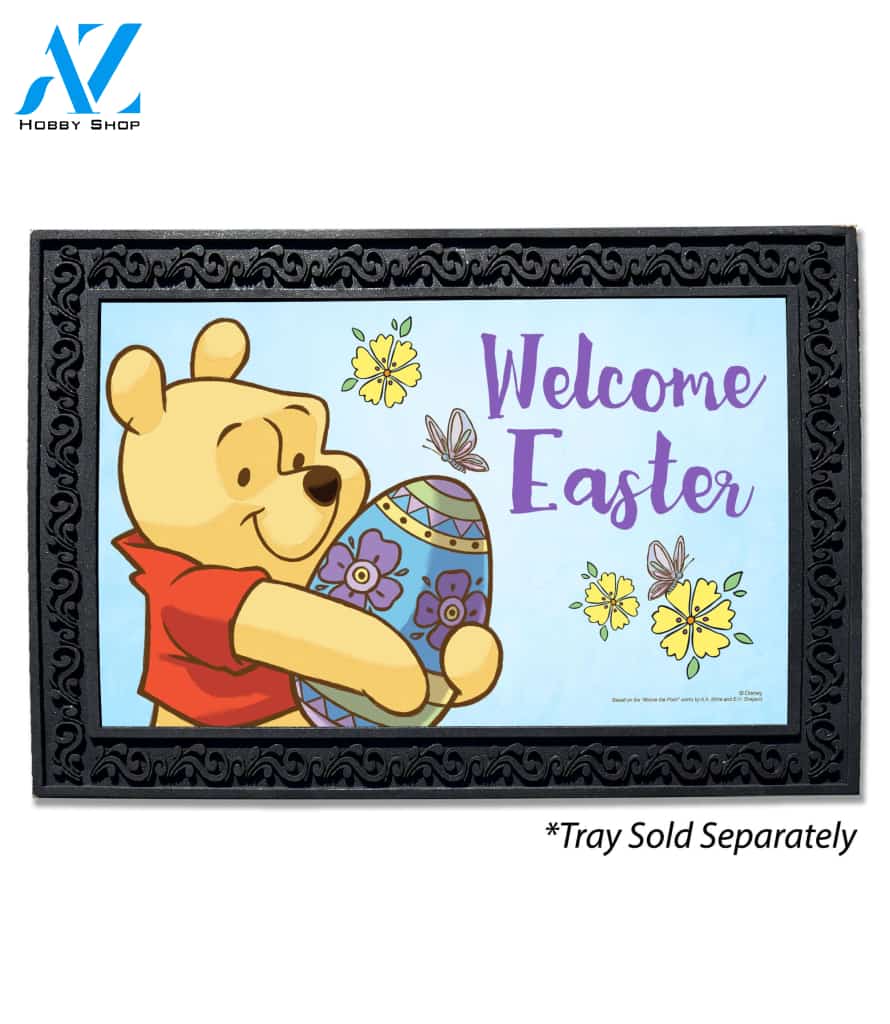 Welcome Easter Winnie the Pooh Doormat - 18" x 30"