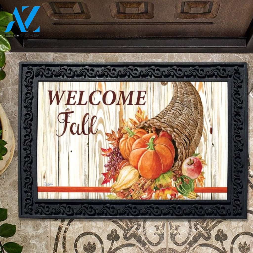 Welcome Fall Cornucopia Doormat - 18" x 30"