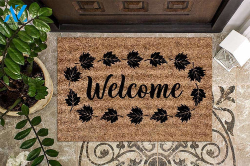 Welcome Fall Leaves Fall Doormat | Welcome Mat | House Warming Gift