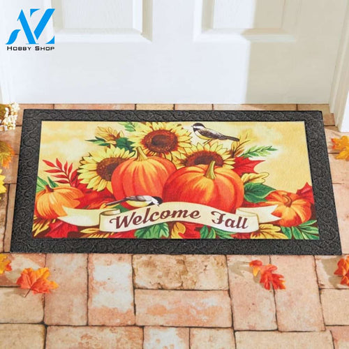 Welcome Fall Pumpkins Doormat 2 | Welcome Mat | House Warming Gift