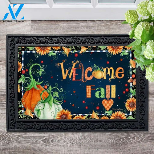 Welcome Fall Pumpkins Doormat - 18" x 30"