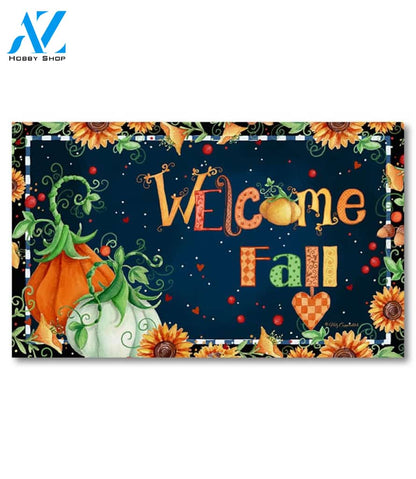 Welcome Fall Pumpkins Doormat - 18" x 30"