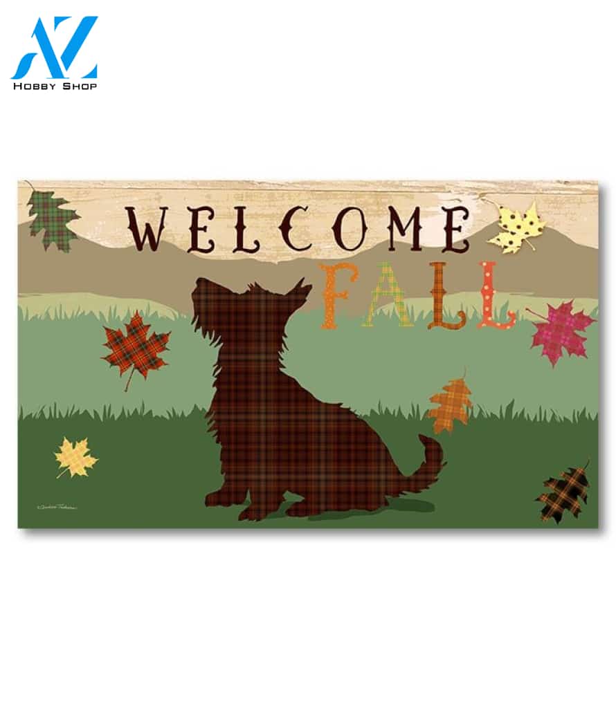 Welcome Fall Scottie Doormat - 18" x 30"