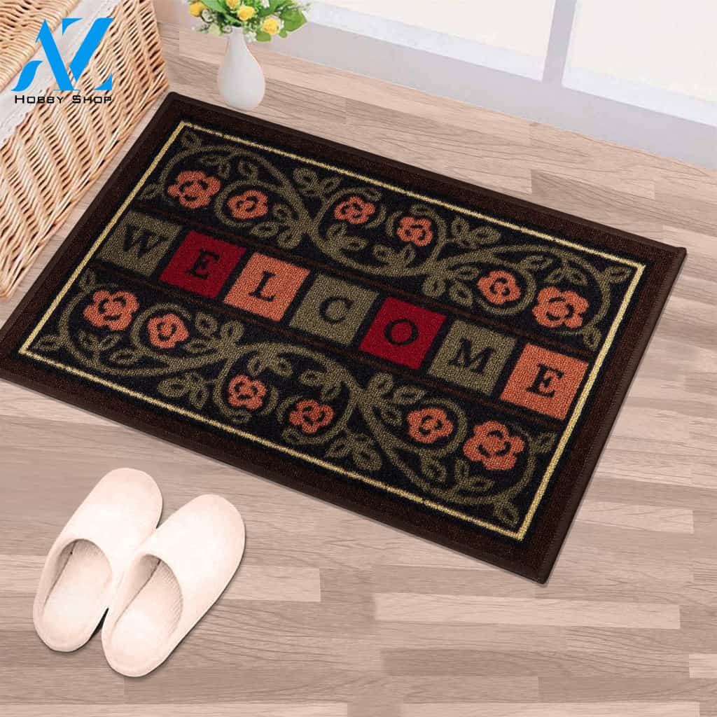 Welcome Flower Doormat Welcome Mat Housewarming Gift Home Decor Funny Doormat Gift For Friend Gift For Family Birthday Gift