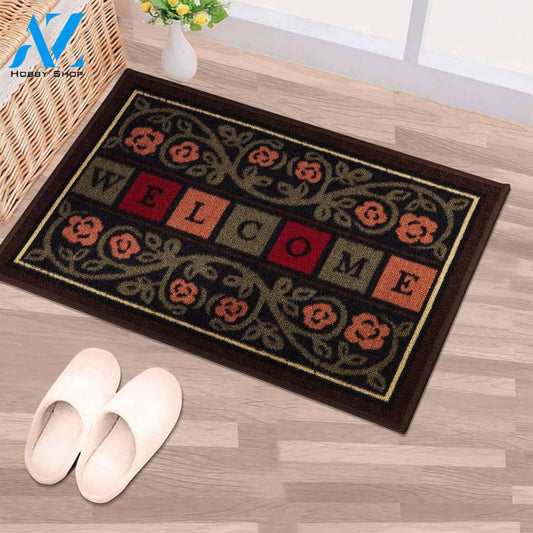 Welcome Flower Doormat Welcome Mat Housewarming Gift Home Decor Funny Doormat Gift For Friend Gift For Family Birthday Gift