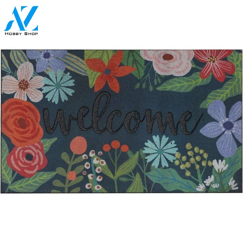Welcome Flowers Doormat Welcome Mat Housewarming Gift Home Decor Funny Doormat Gift For Flower Lovers Gift For Family Birthday Gift