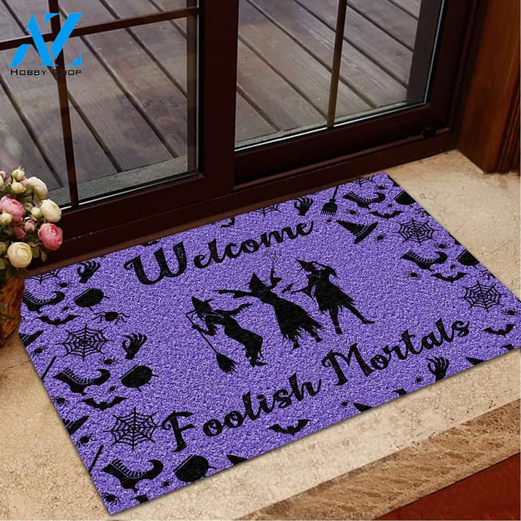 Welcome Foolish Mortal Witch Doormat | Welcome Mat | House Warming Gift