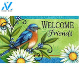 Welcome Friends Bluebird Welcome Funny Doormat Warm House Gift Welcome Mat Gift for Friend Family