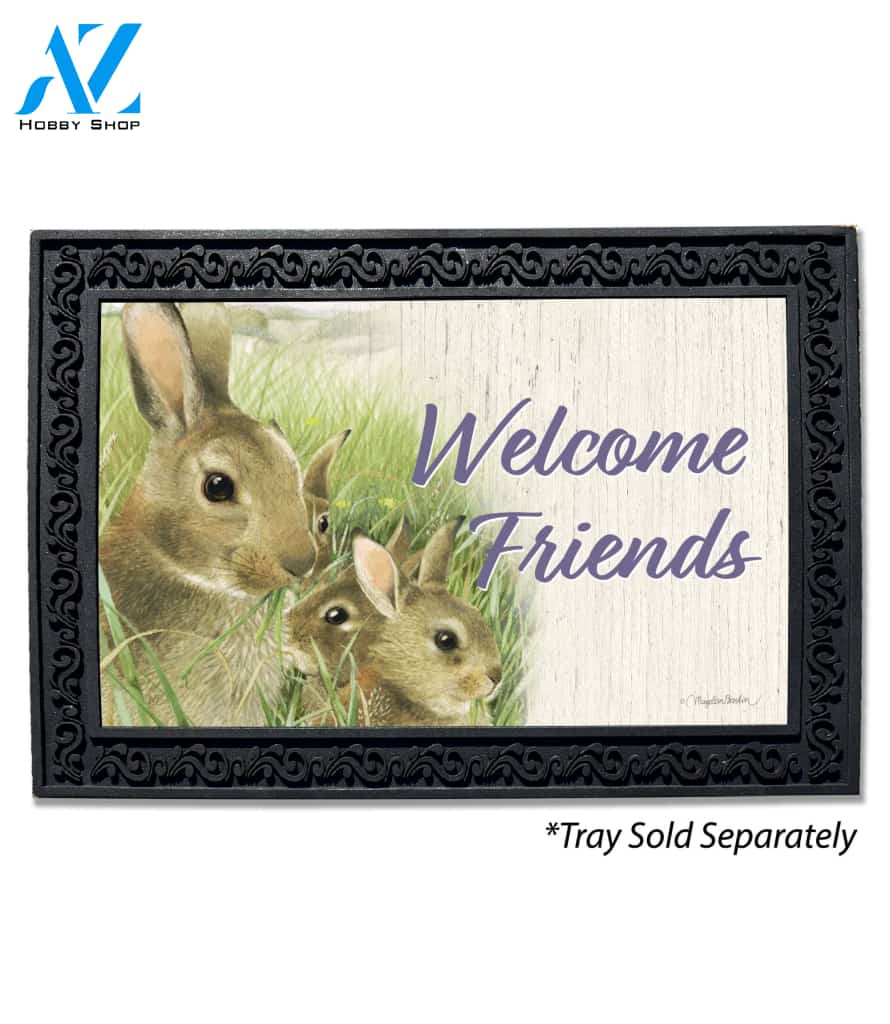 Welcome Friends Bunnies Doormat - 18" x 30"