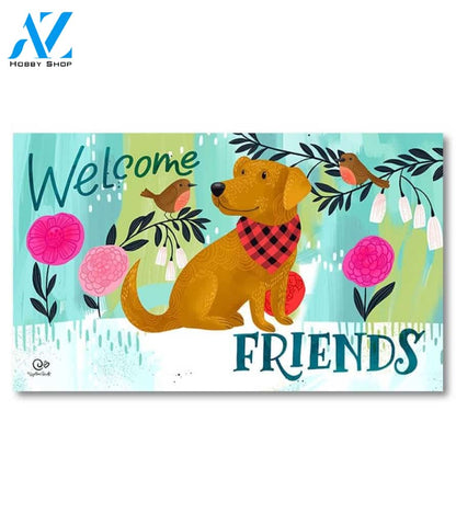 Welcome Friends Dog Doormat - 18" x 30"