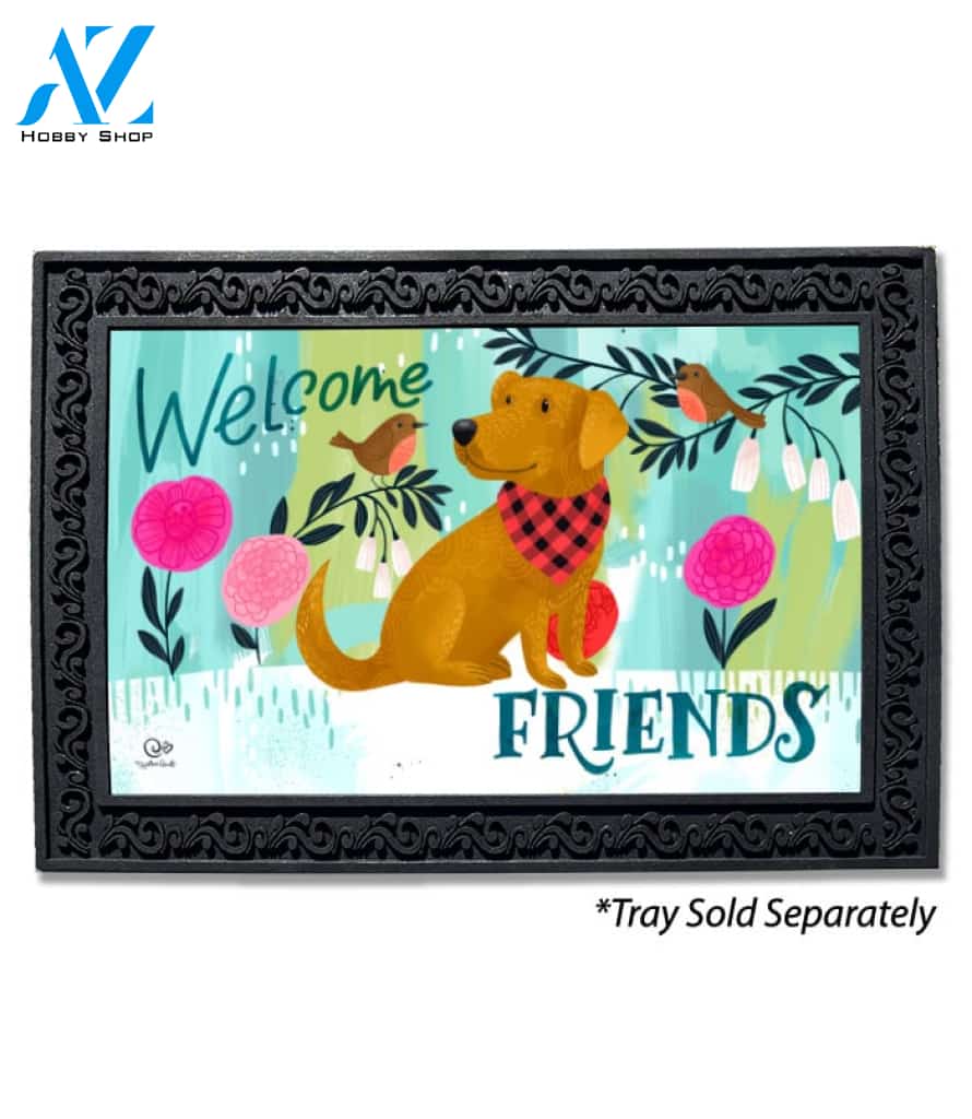 Welcome Friends Dog Doormat - 18" x 30"