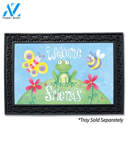 Welcome Friends Frog Doormat - 18" x 30"
