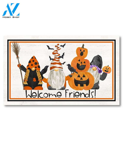 Welcome Friends Halloween Gnomes Doormat - 18" x 30"