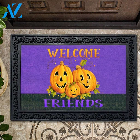 Welcome Friends Pumpkins Doormat - 18" x 30"