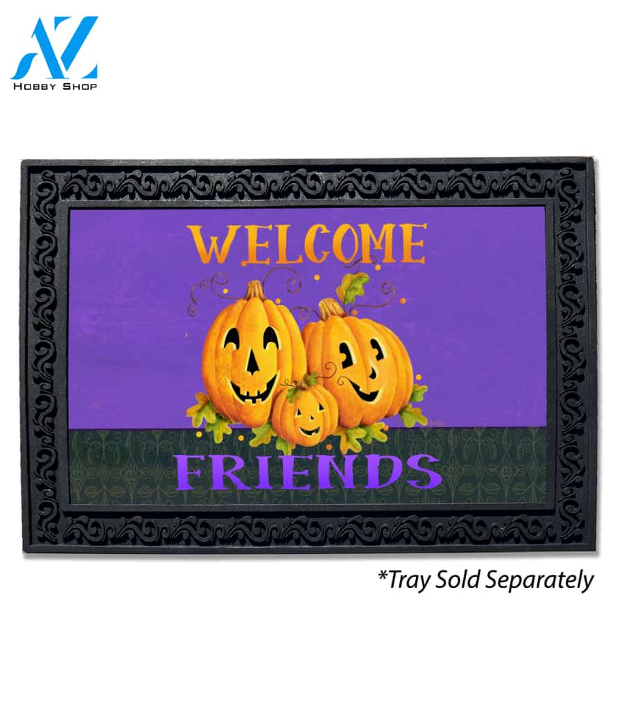 Welcome Friends Pumpkins Doormat - 18" x 30"