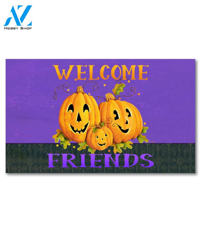 Welcome Friends Pumpkins Doormat - 18" x 30"