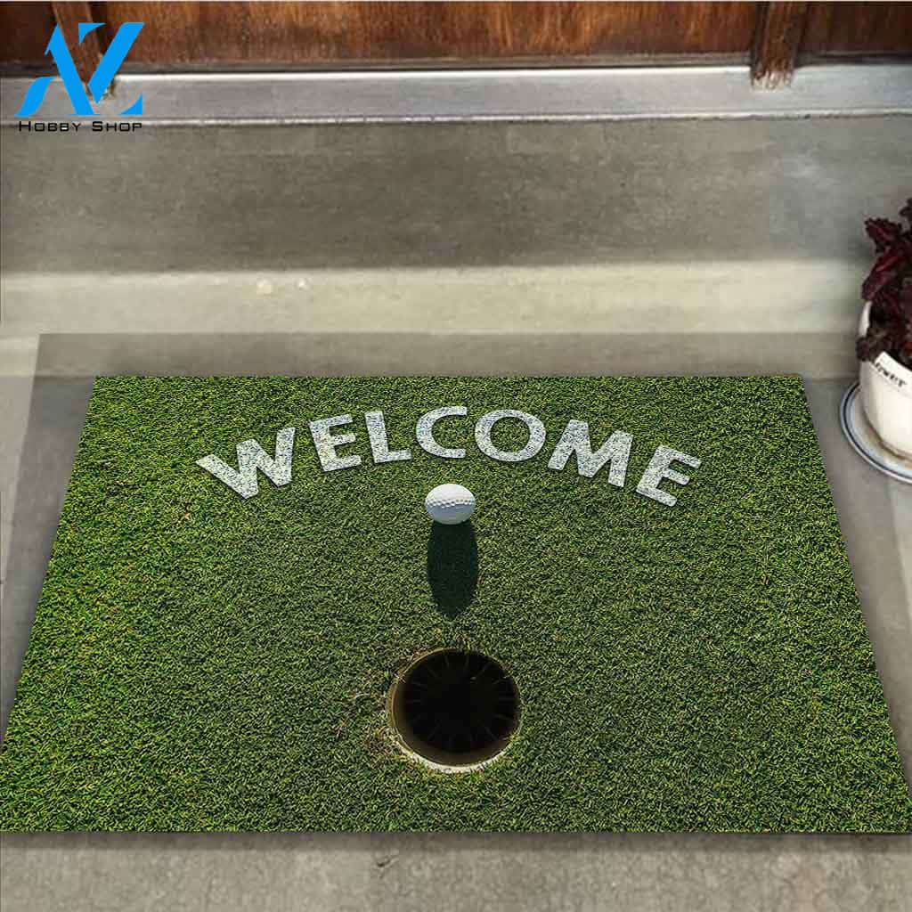 Welcome - Golf 3D Pattern Print Doormat, Gift For Golf Lovers, Gift For Thanksgiving Christmas Decor Warm House Gift Welcome Mat