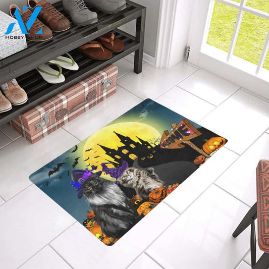 Welcome Happy Halloween Cat Doormat Welcome Mat Housewarming Gift Home Decor Funny Doormat Gift For Friend Gift For Cat Lovers Halloween Day Gift