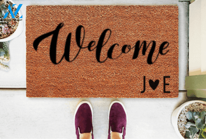 Welcome - Heart/Script Initials