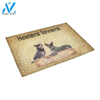 Welcome Heeler Lovers Printed Doormat Home Decor